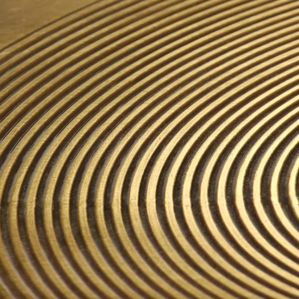 2-Piece End Table Set with Gold MDF and Steel