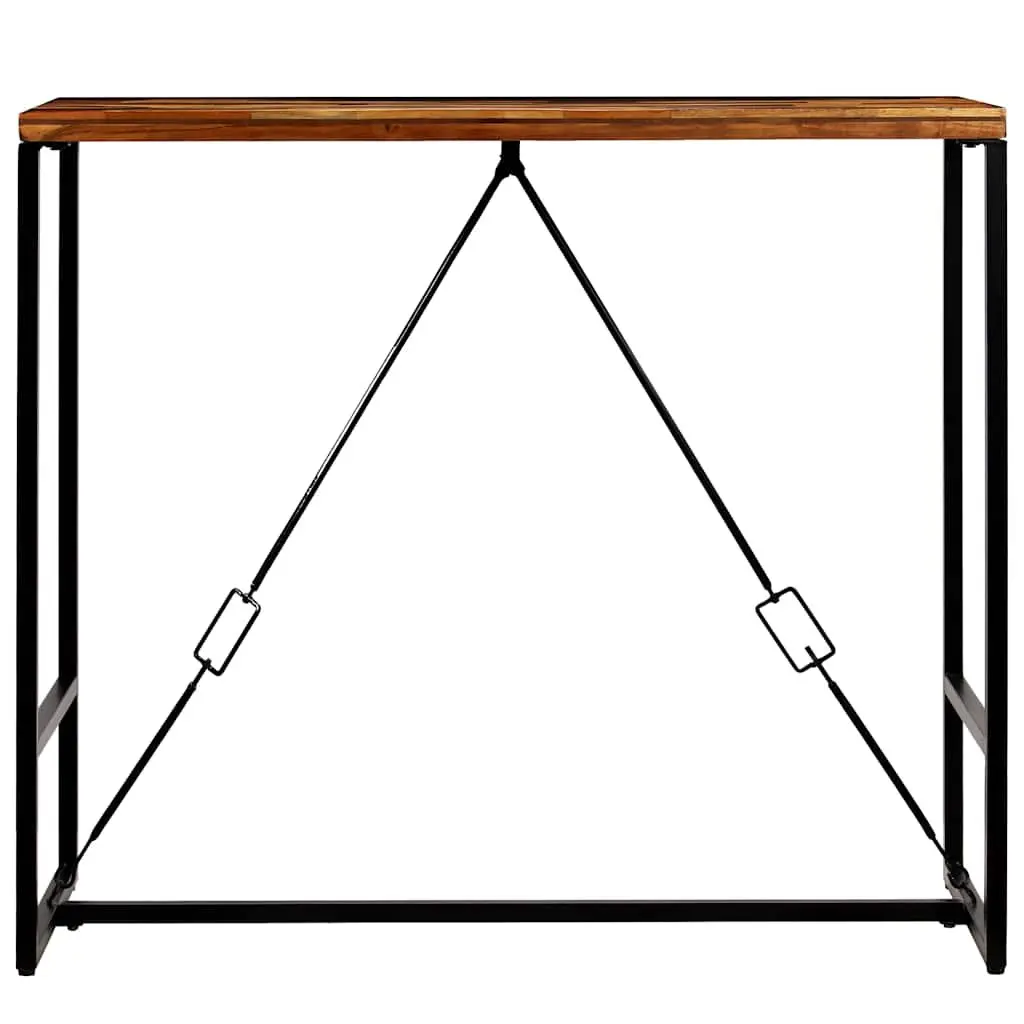 Reclaimed Wood Bar Table with Steel Legs for Industrial Style