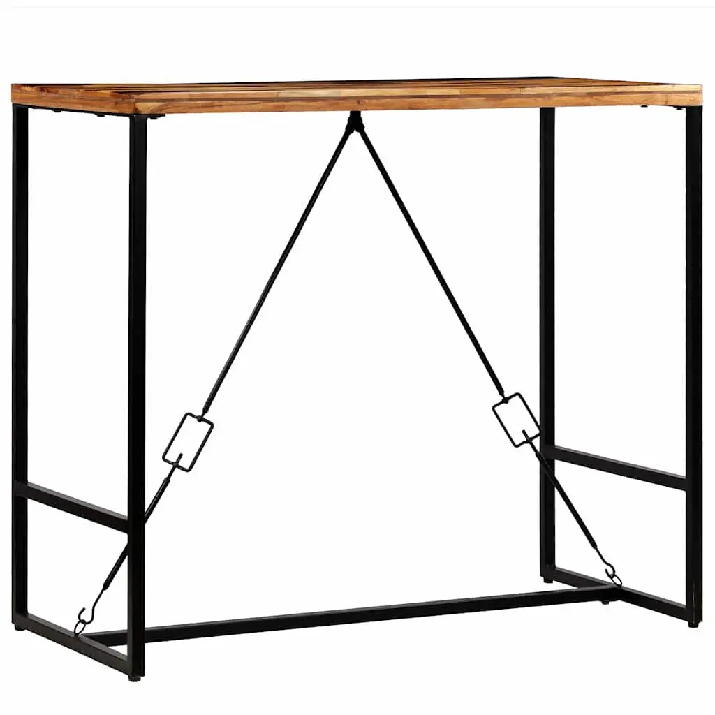 Reclaimed Wood Bar Table with Steel Legs for Industrial Style
