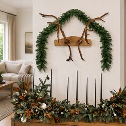 Durable Green PVC Christmas Garland 10m for Festive Decor