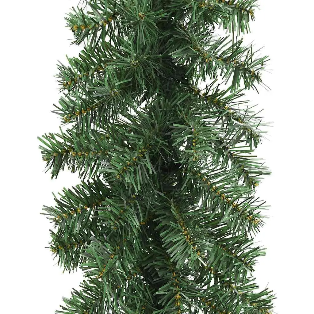 Green PVC Christmas Garland 10m for Festive Decor