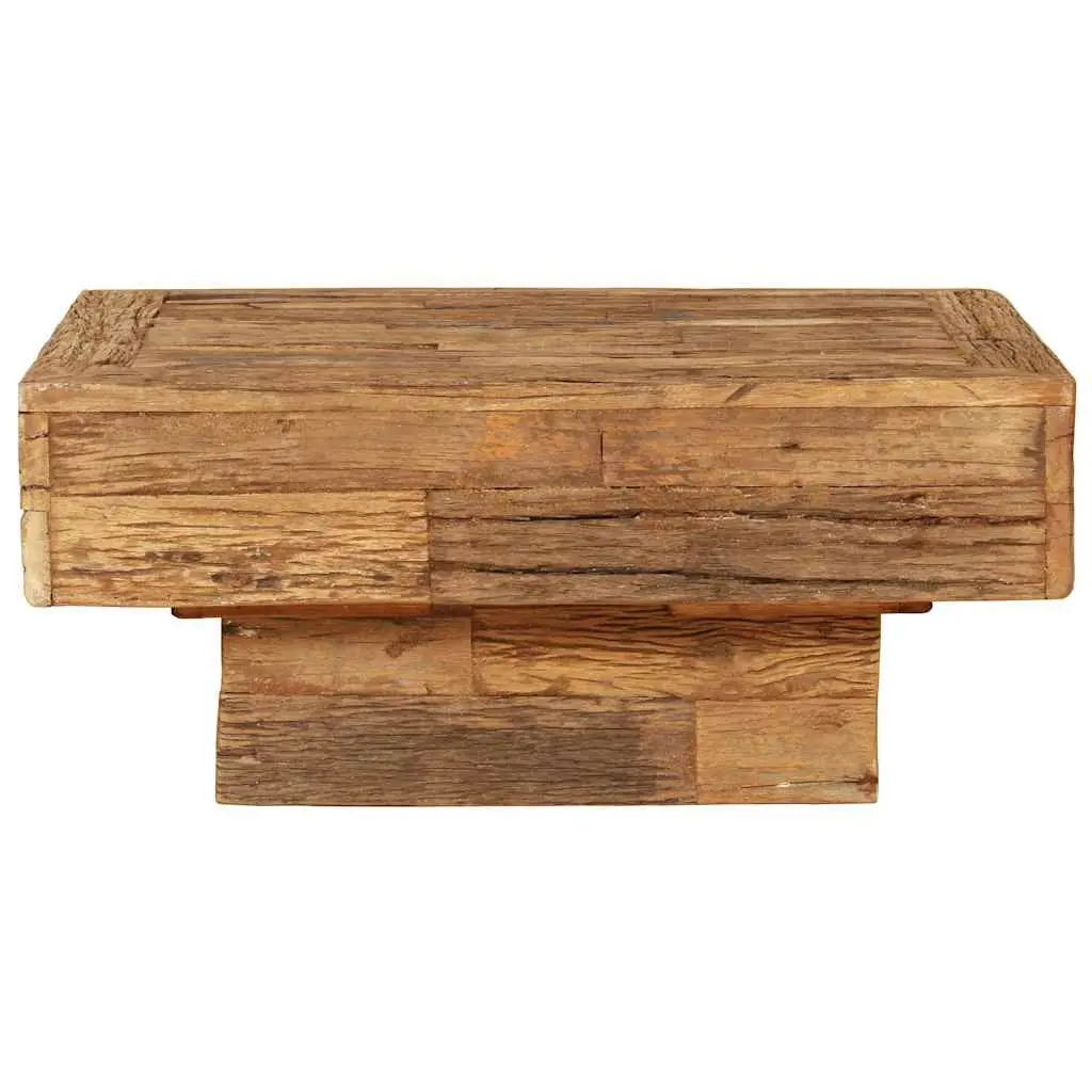 Coffee Table Solid Reclaimed Wood 70x70x30cm Brown Vintage Retro