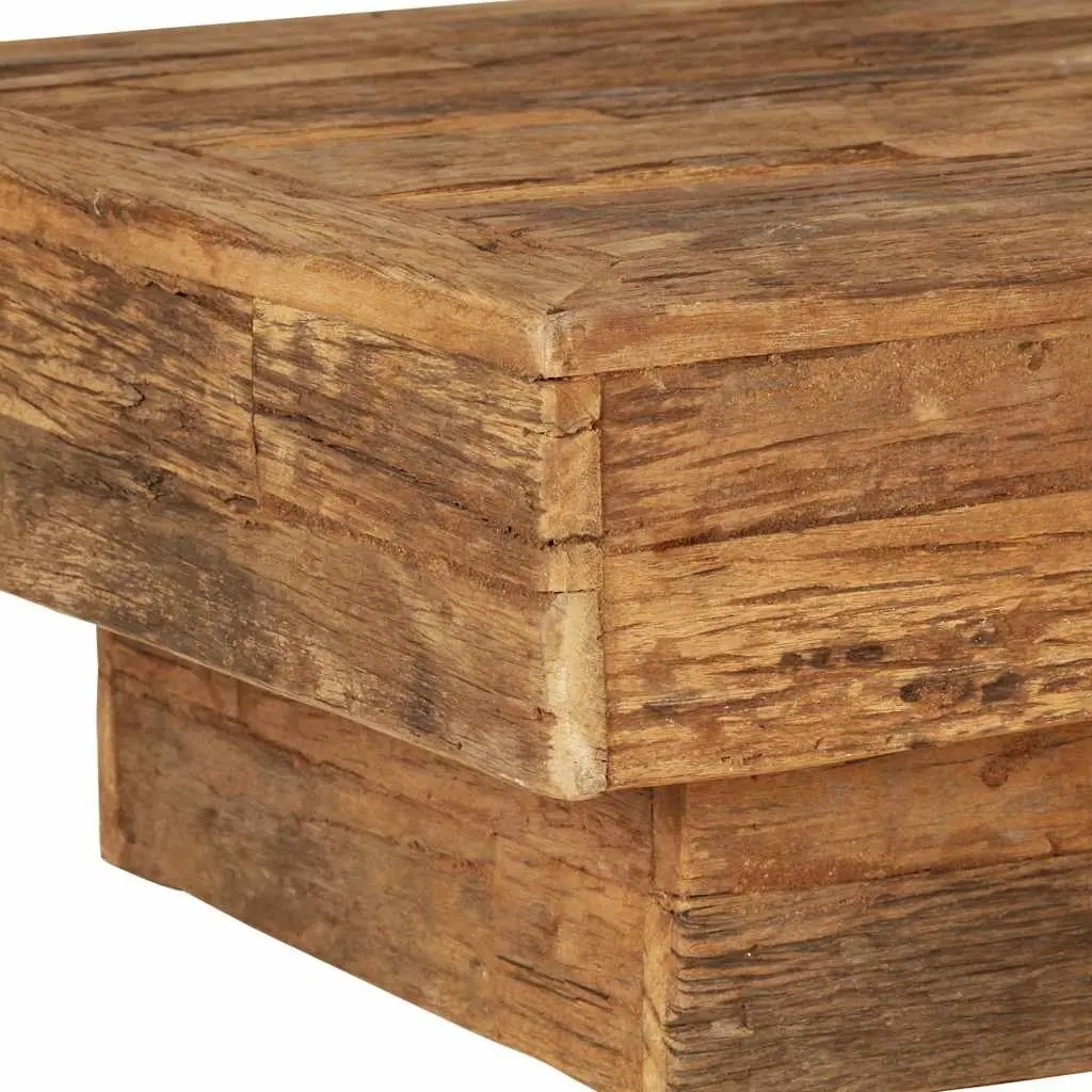 Coffee Table Solid Reclaimed Wood 70x70x30cm Brown Vintage Retro