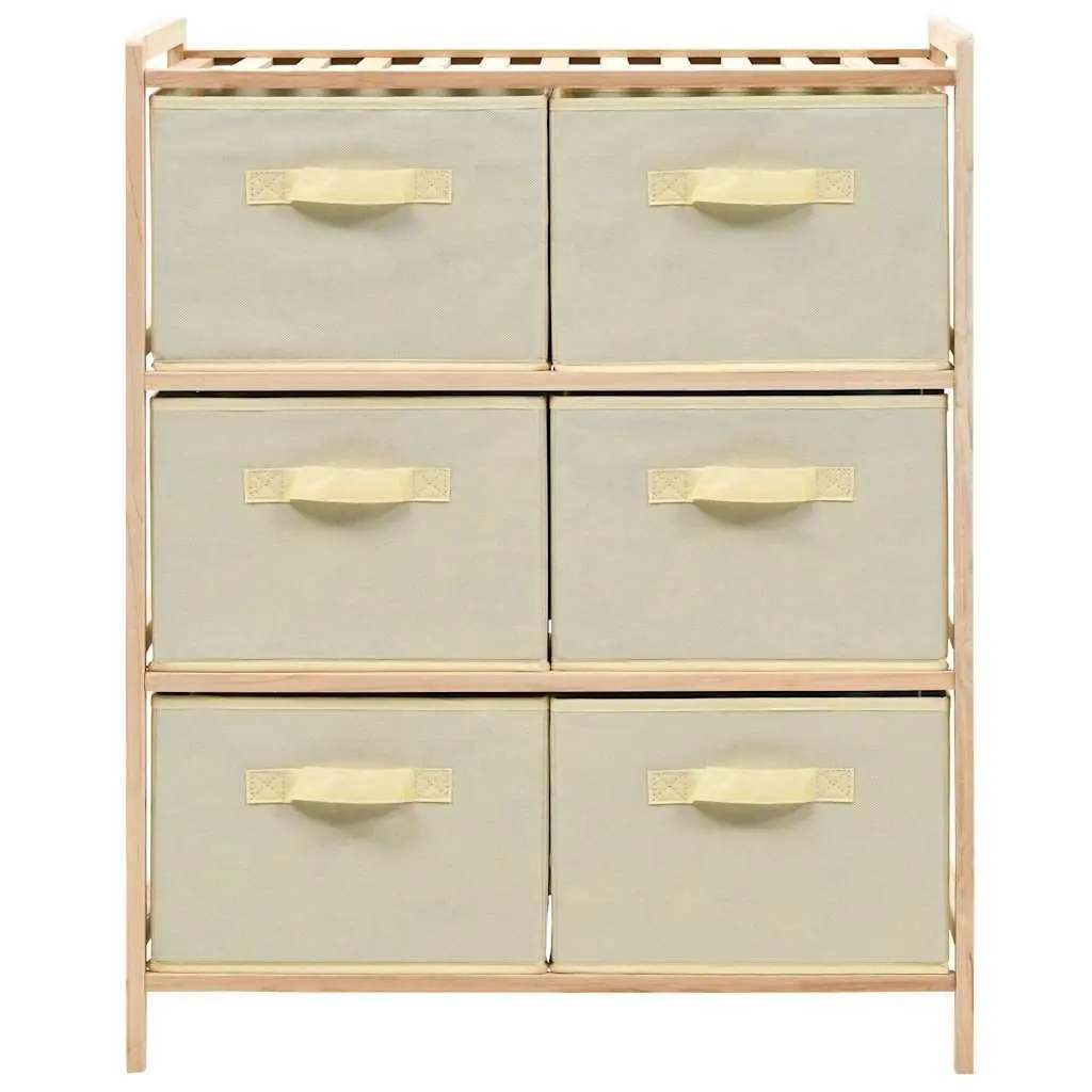 Cedar Wood Storage Rack with 6 Baskets