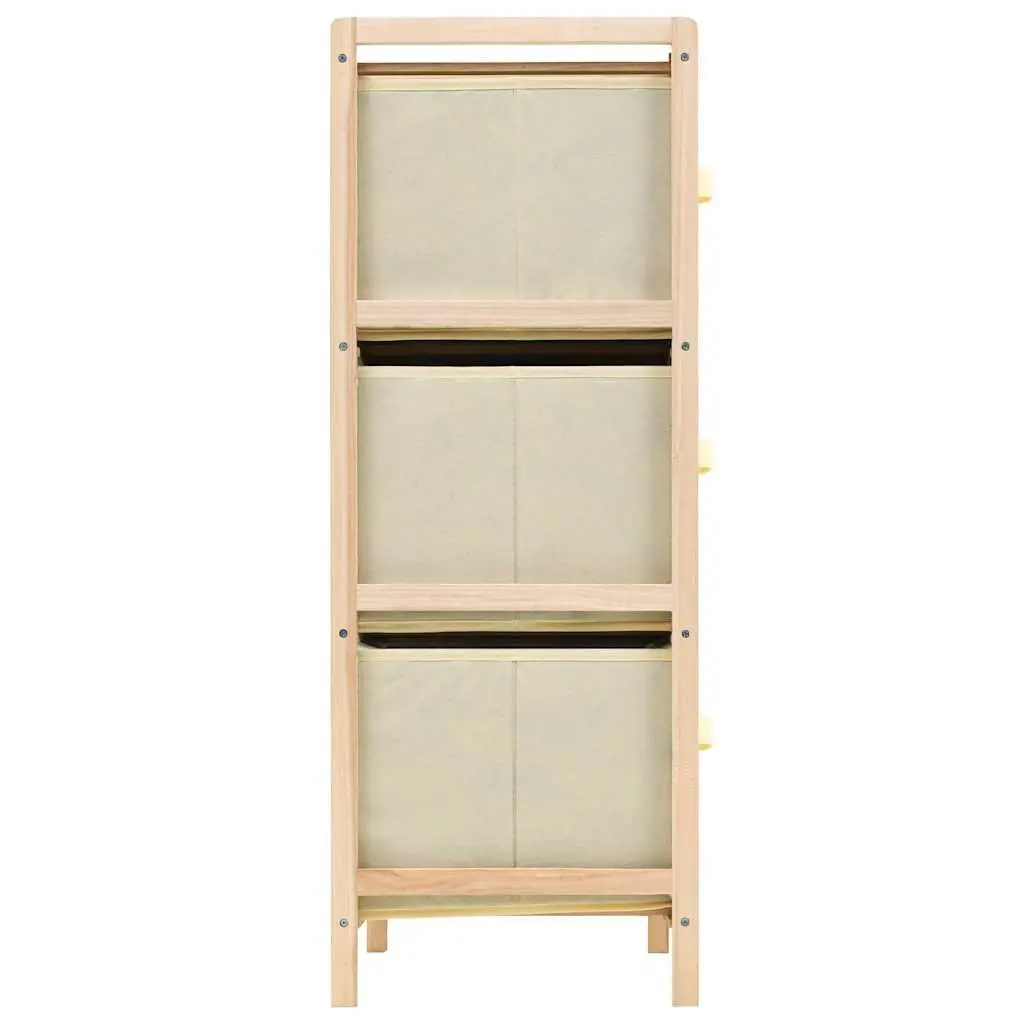 Cedar Wood Storage Rack with 6 Baskets