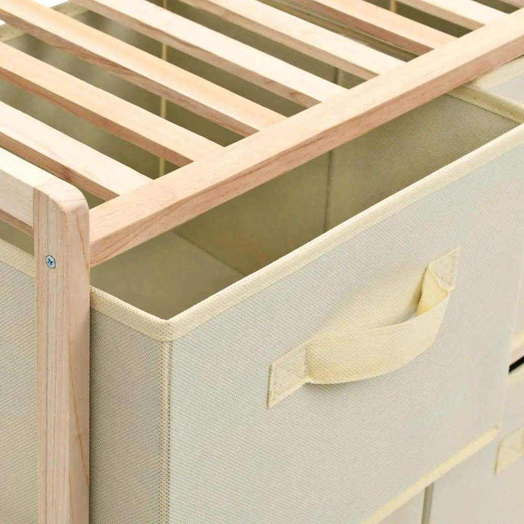 Cedar Wood Storage Rack with 6 Baskets