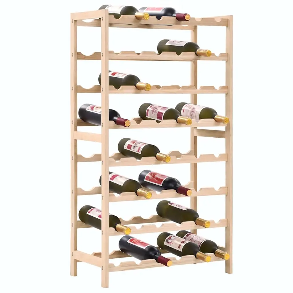 Wine Rack Solid Cedar Wood 8 Tier Brown Storage Organizer Bottle Holder Display Stand Shelf