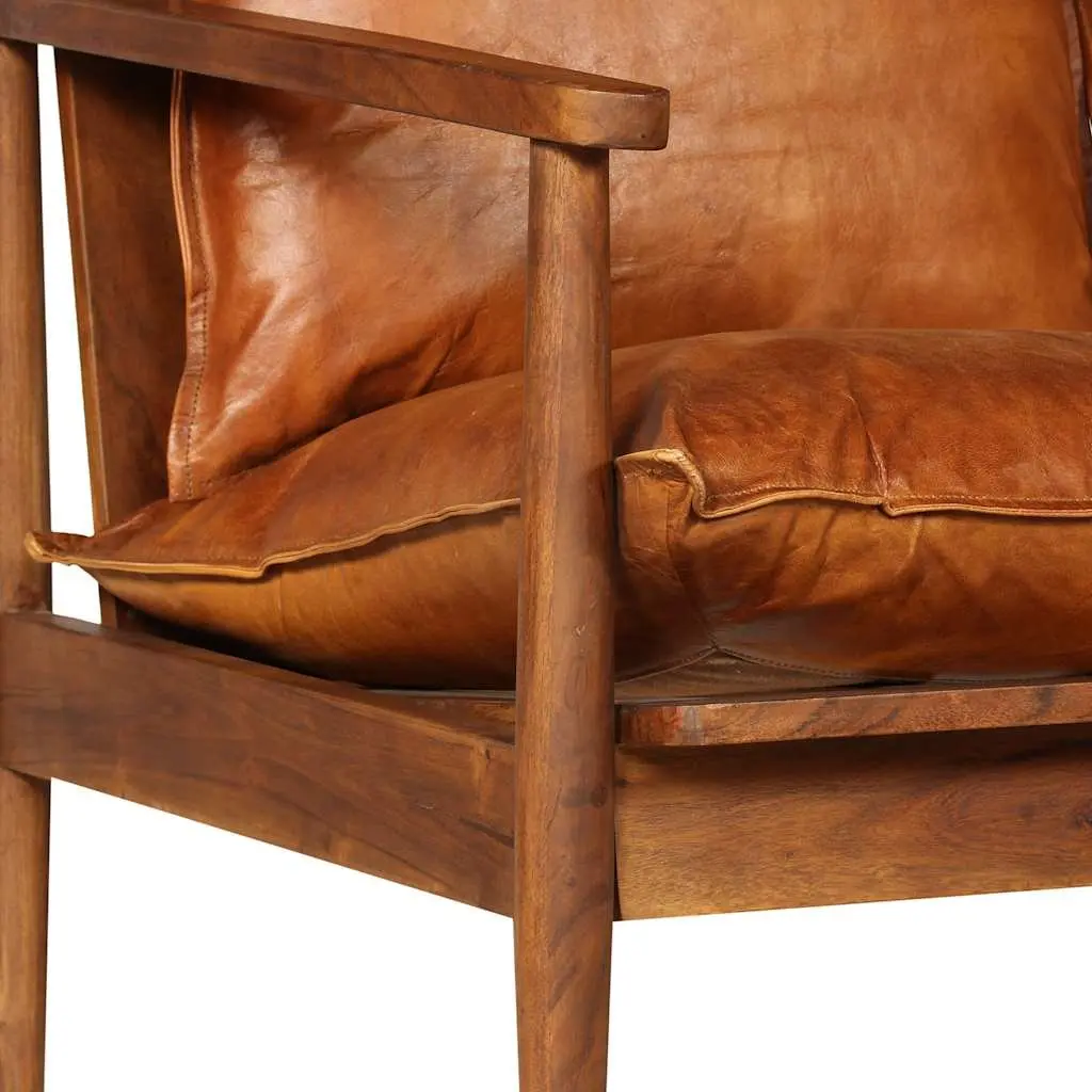 2-Seater Sofa with Solid Acacia Wood Frame
