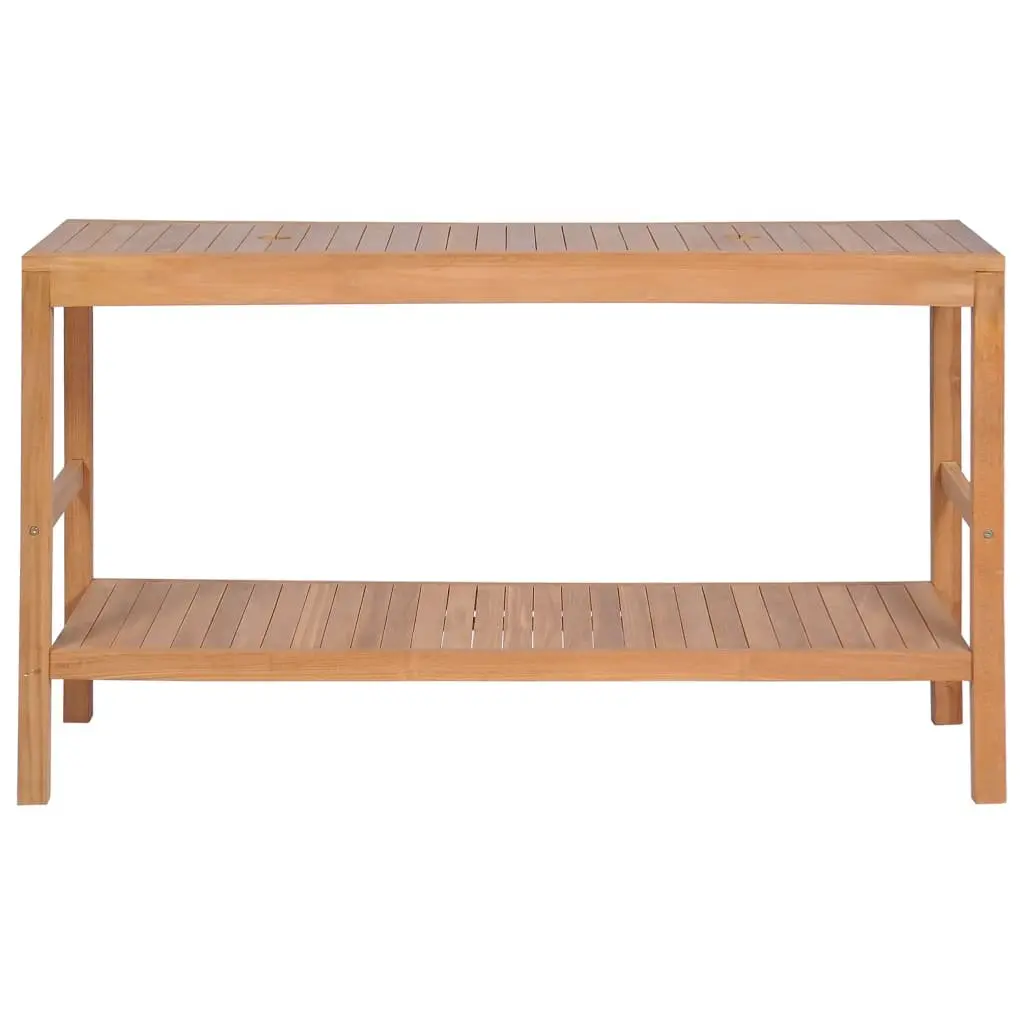 Solid Teak Bathroom Vanity Cabinet 132x45x75cm Brown