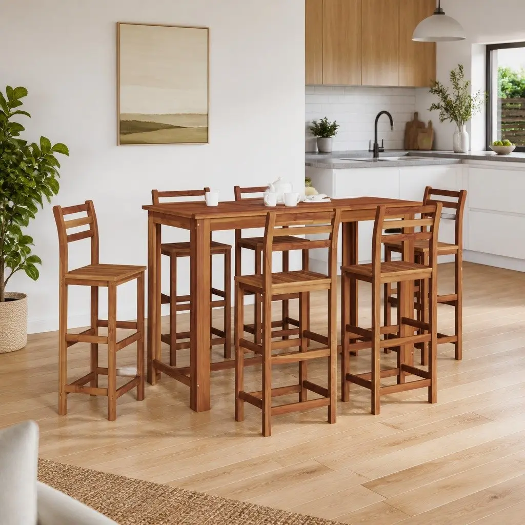 Solid Wood High Top Bar Table for Kitchen or Dining Room