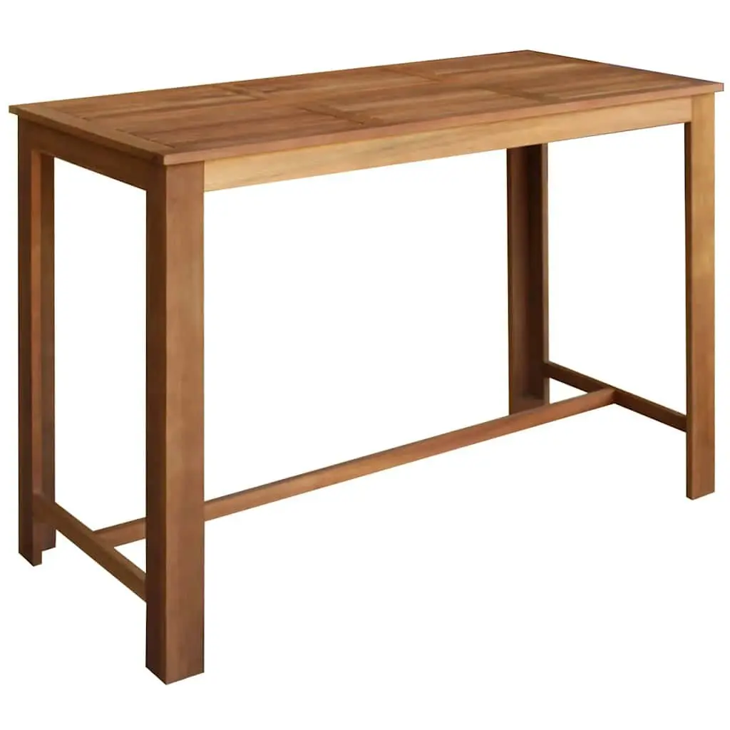 7-Piece Rustic Solid Acacia Bar Table and Stools