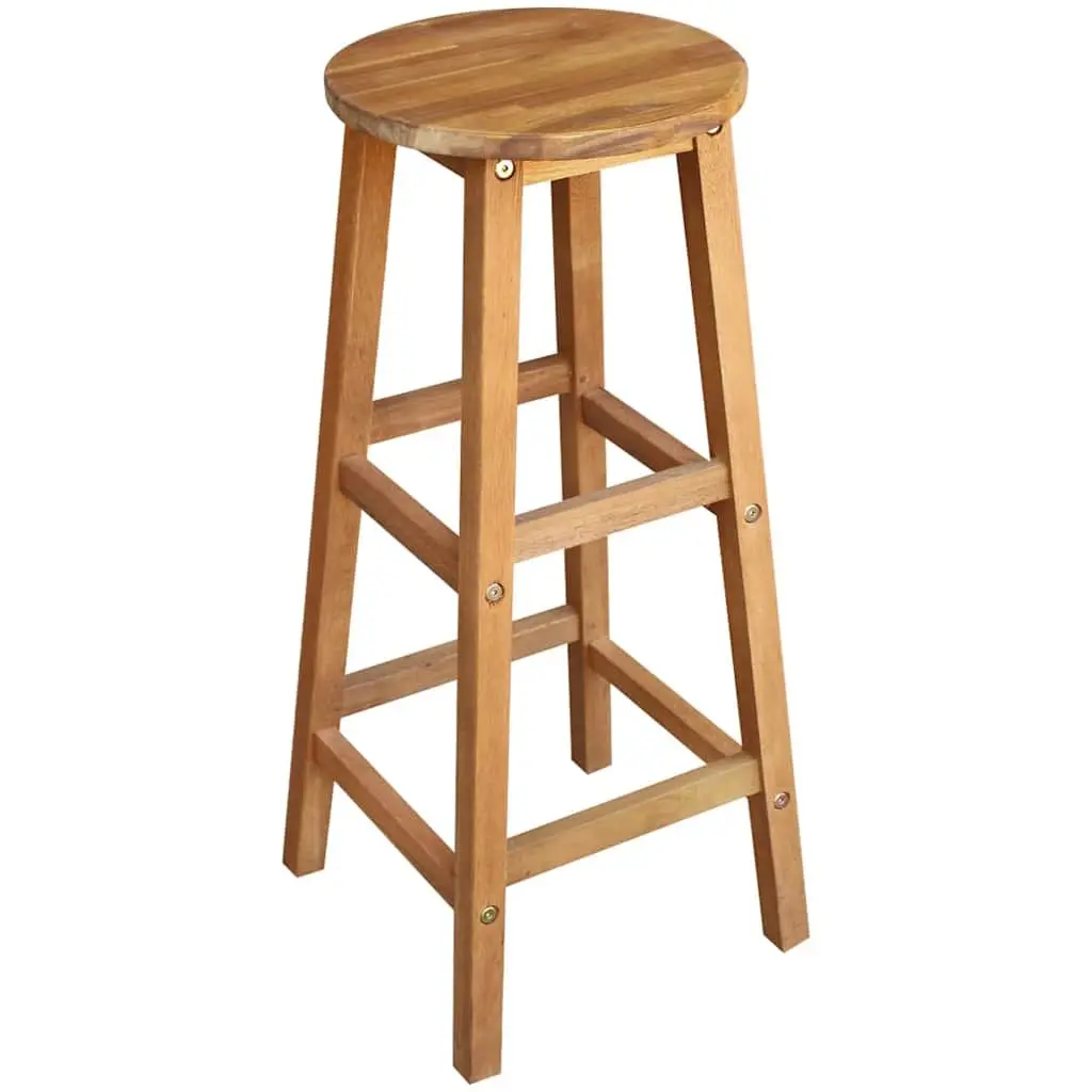 7-Piece Rustic Solid Acacia Bar Table and Stools