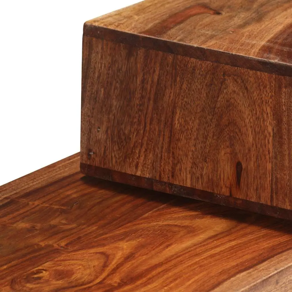 TV Cabinet Solid Wood Acacia Brown 2 Drawers 200 x 30 x 35 cm