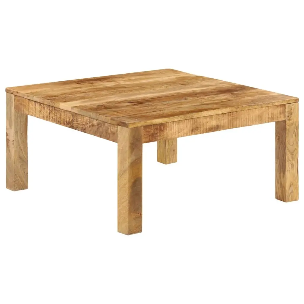 Brown Solid Mango Wood Coffee Table 80x80x40 cm