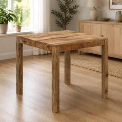 High-Quality Solid Mango Wood Dining Table for Farmhouse Style