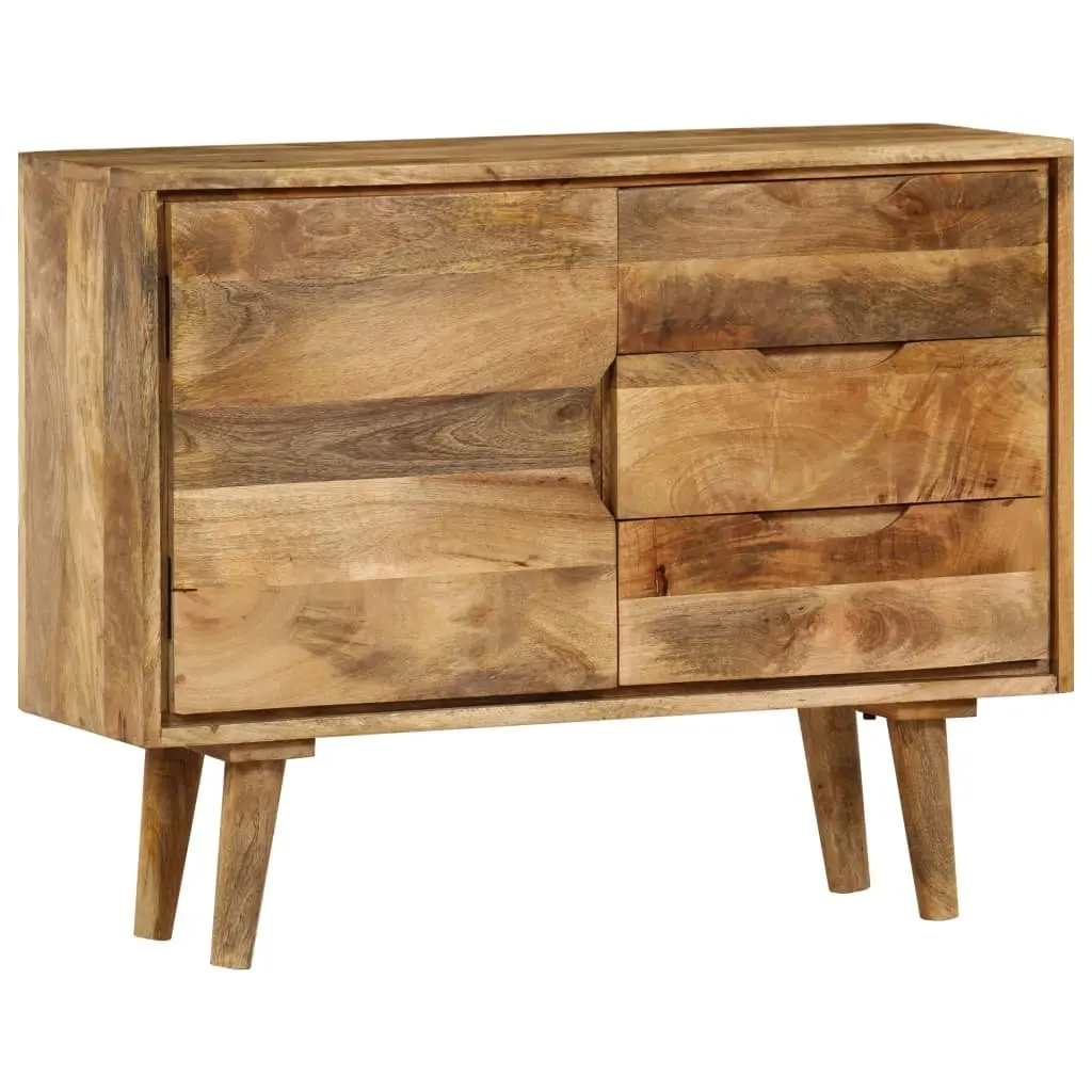 Sideboard Solid Mango Wood Brown Storage Cabinet Vintage Furniture 90x30x69cm