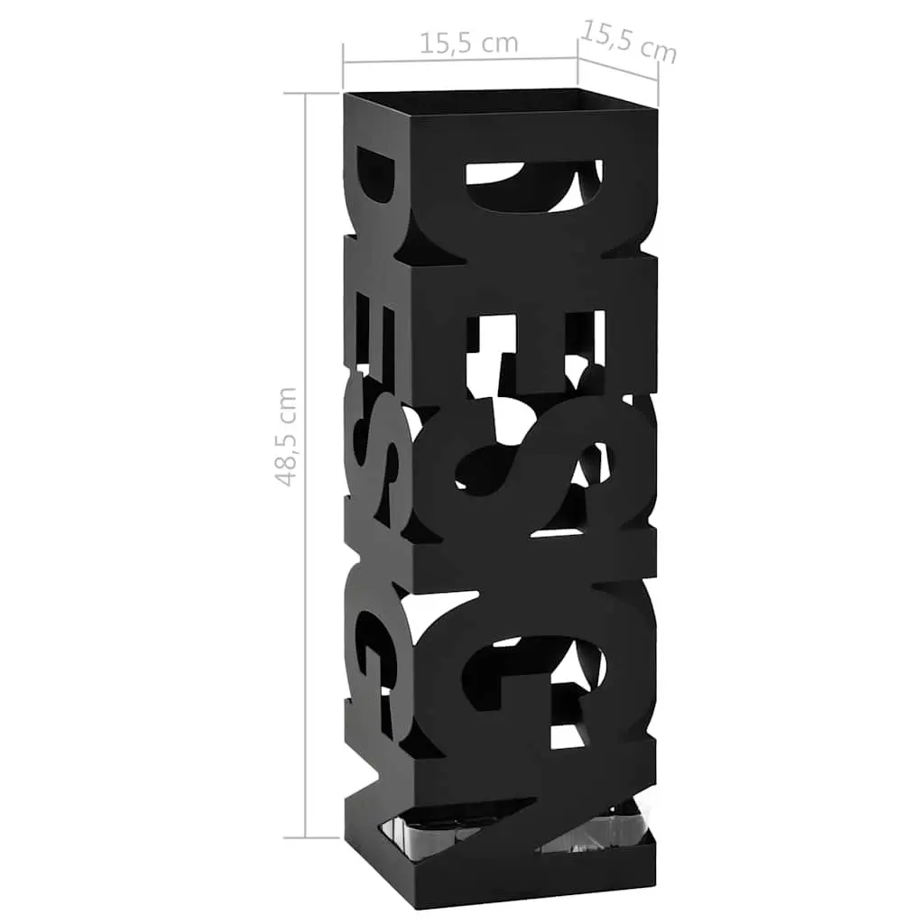 Umbrella Stand Steel Black