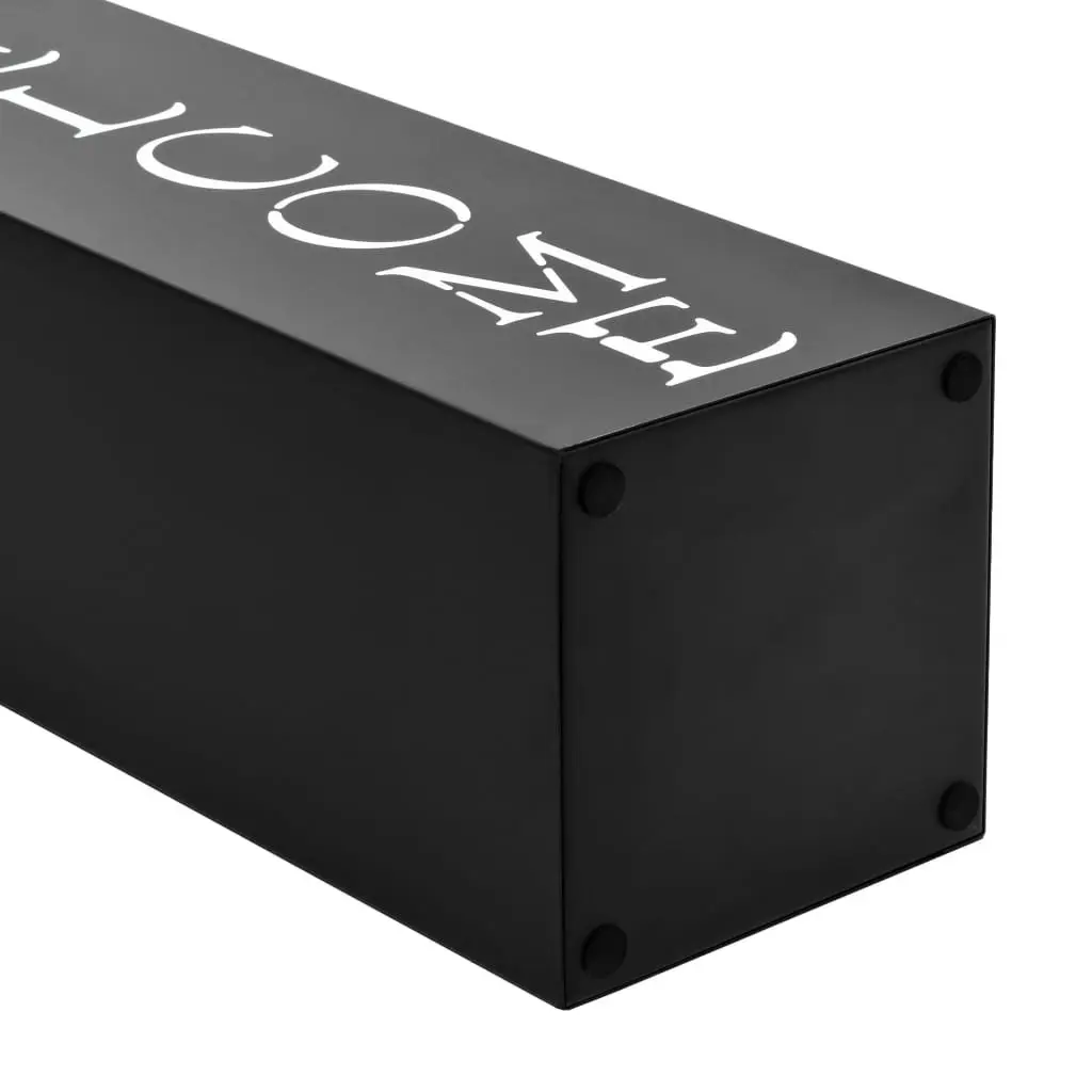 Black Steel Umbrella Stand with Drip Tray