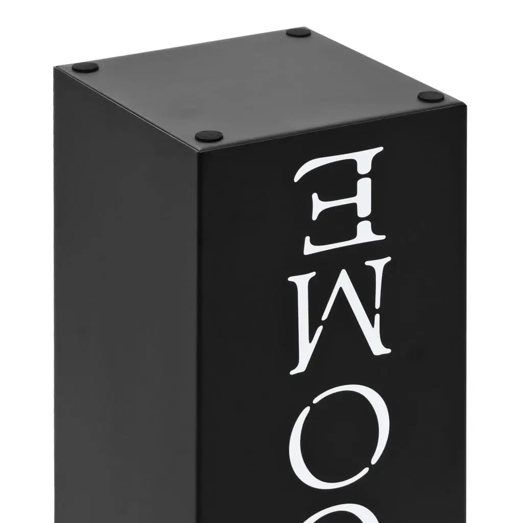 Black Steel Umbrella Stand with Drip Tray