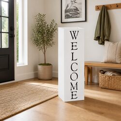 Modern White Steel Umbrella Stand with Drip Tray