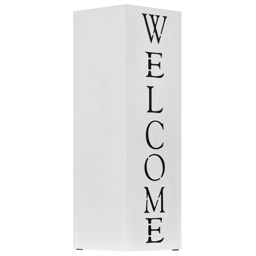 Umbrella Stand Steel White Modern
