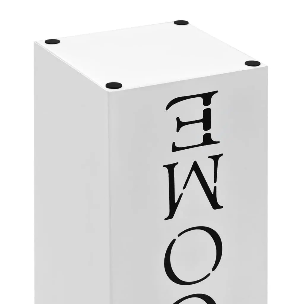 Umbrella Stand Steel White Modern