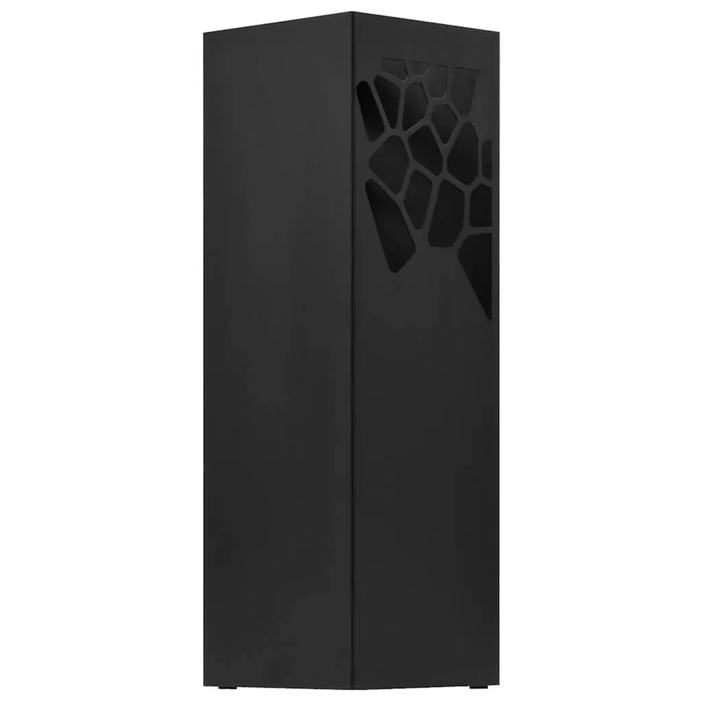 Black Steel Umbrella Stand with Removable Tray