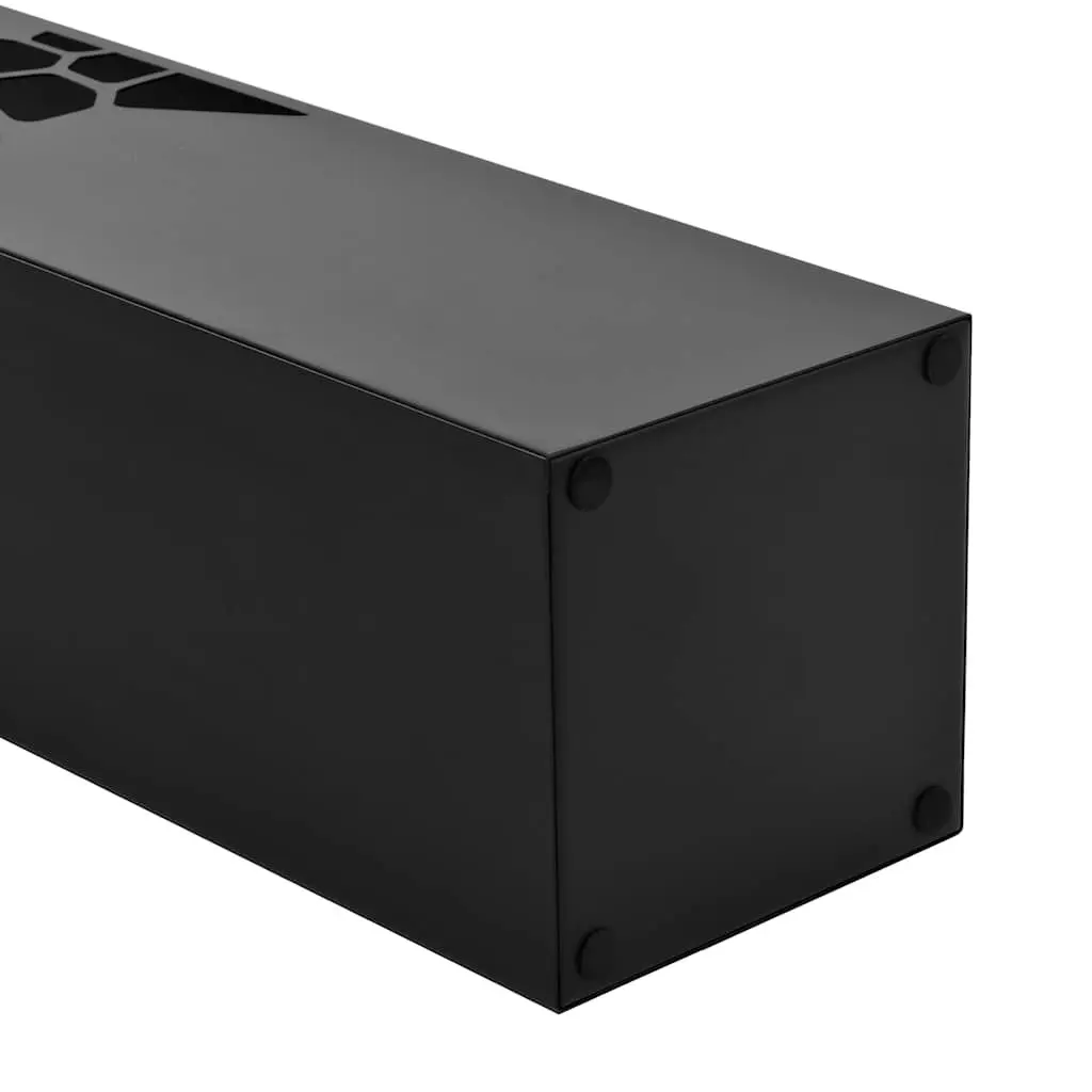 Black Steel Umbrella Stand with Removable Tray