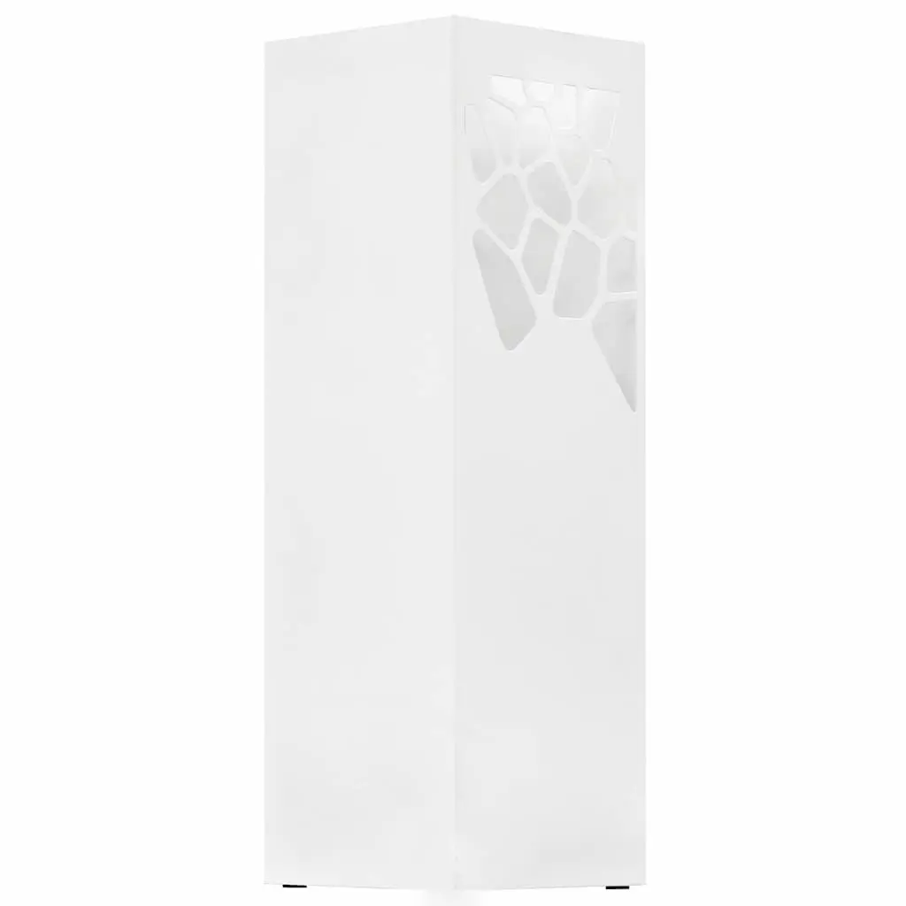 Umbrella Stand Steel White with Removable Drip Tray