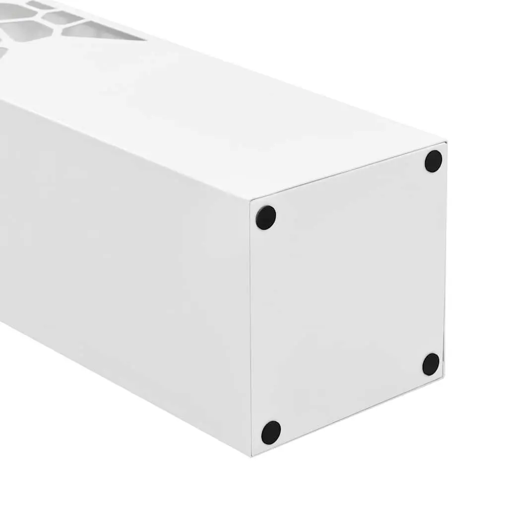 Umbrella Stand Steel White with Removable Drip Tray