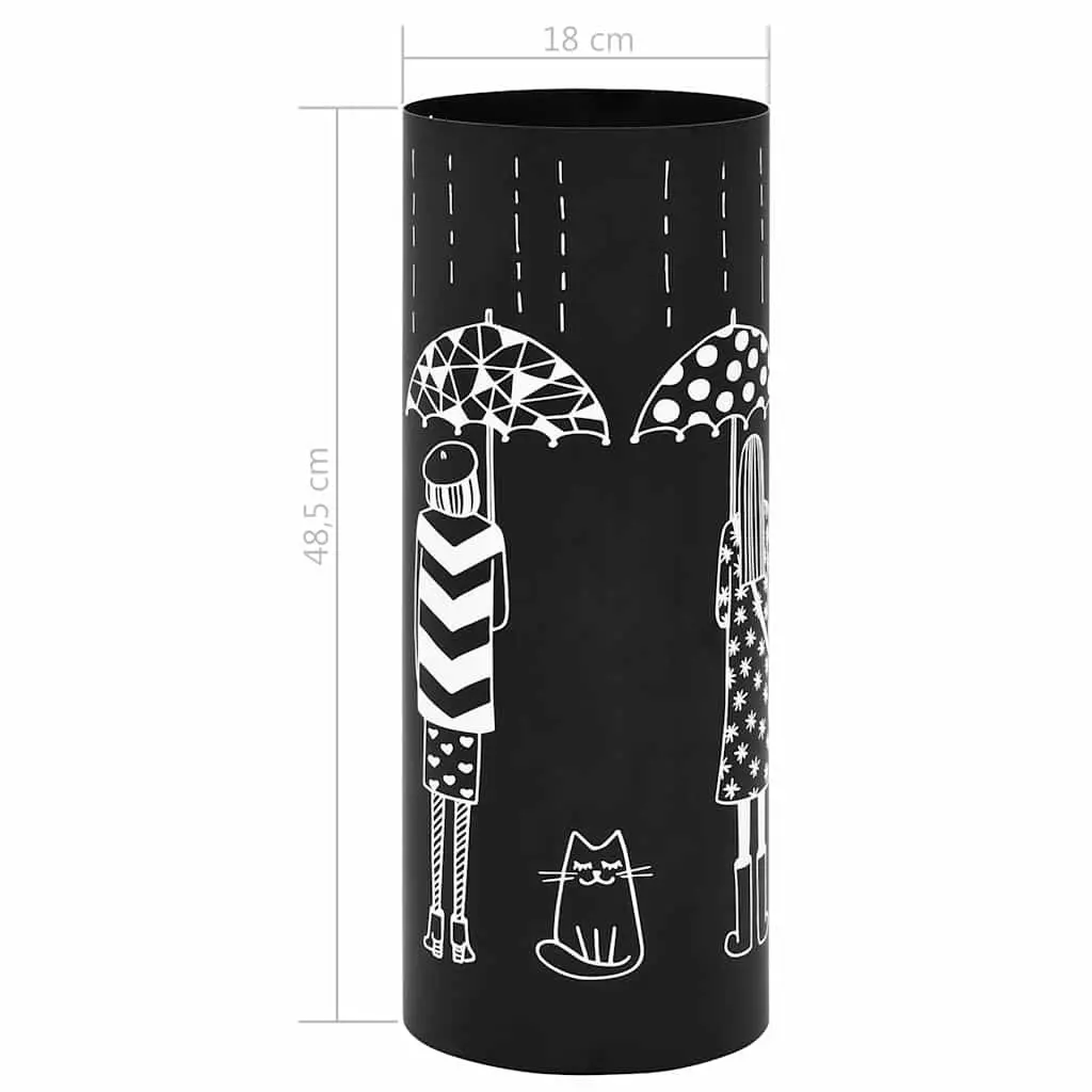 Umbrella Stand Steel Black Modern Holder