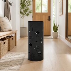 Durable Black Steel Umbrella Stand for Walking Sticks