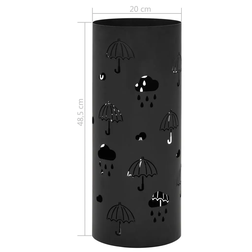 Black Steel Umbrella Stand for Walking Sticks