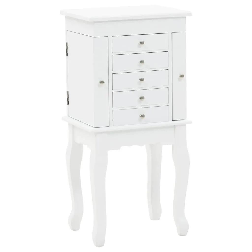 White Freestanding Jewelry Storage Cabinet