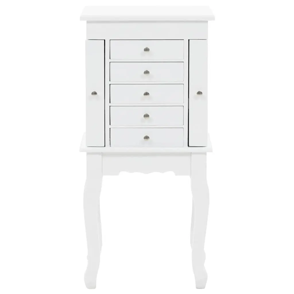 White Freestanding Jewelry Storage Cabinet
