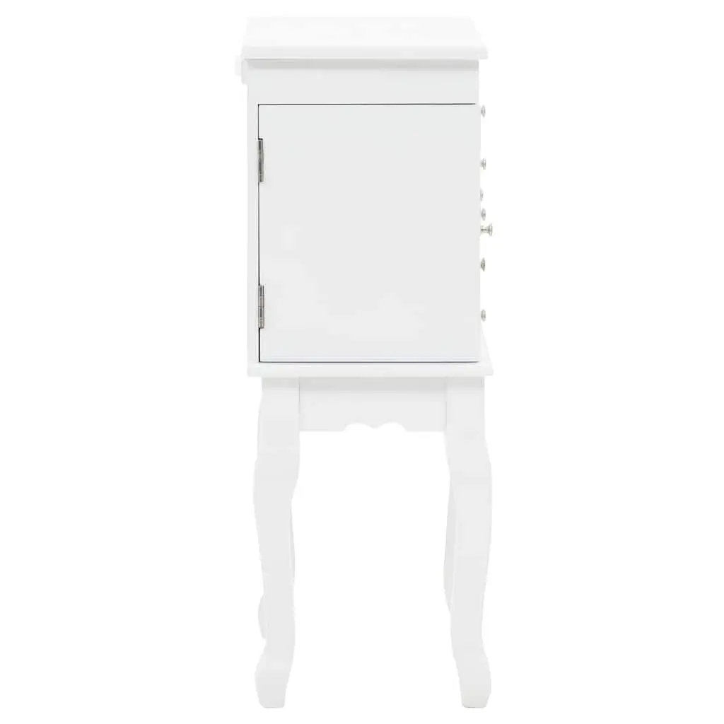 White Freestanding Jewelry Storage Cabinet