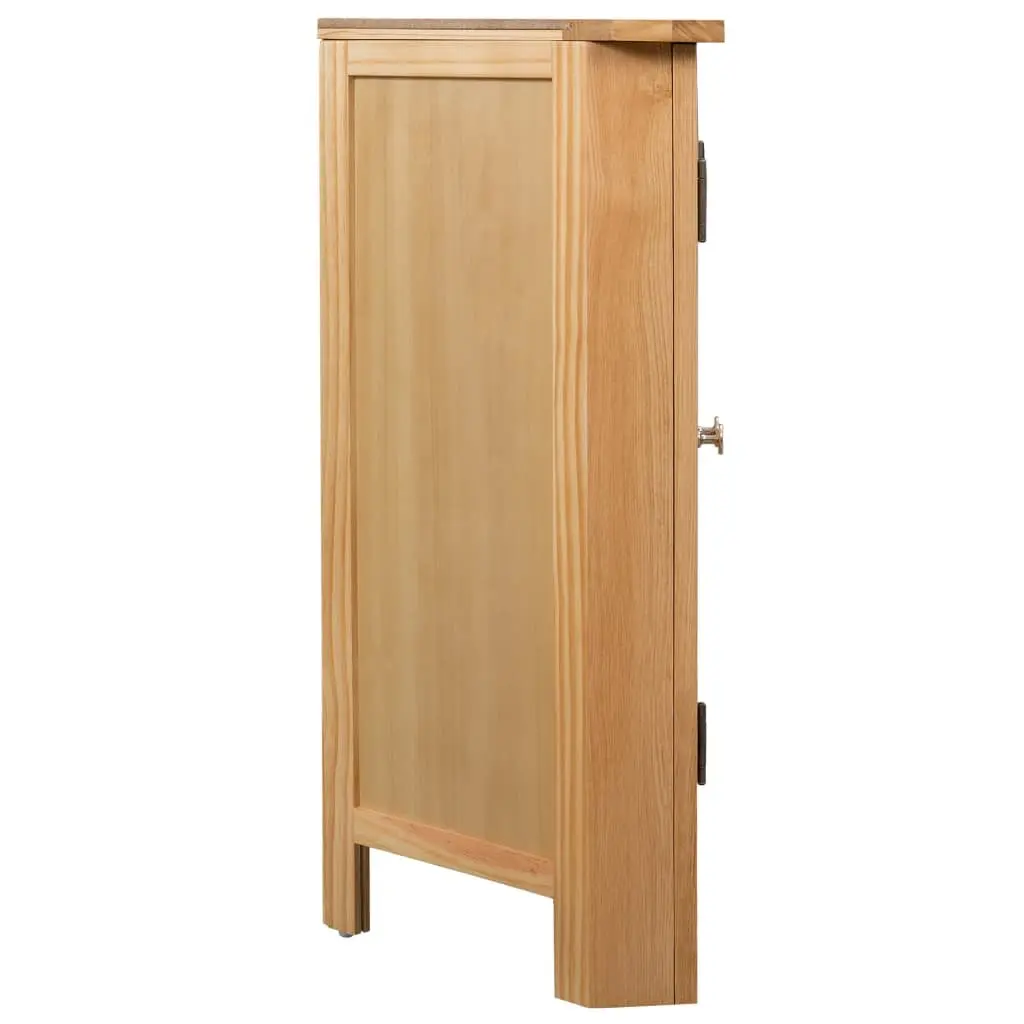Corner Cabinet Solid Oak MDF 80x33.5x78 cm Brown Storage Organiser
