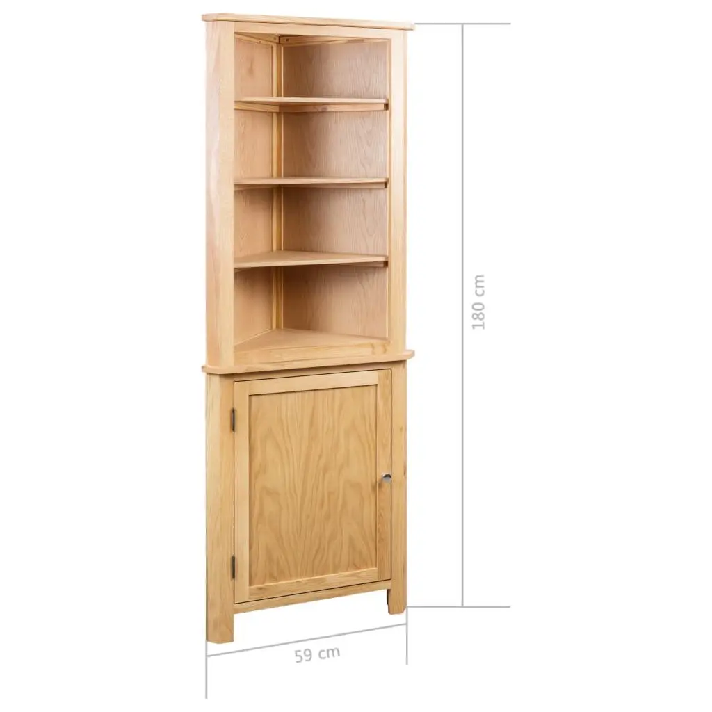 Brown Corner Cabinet 59x36x180 cm for Storage