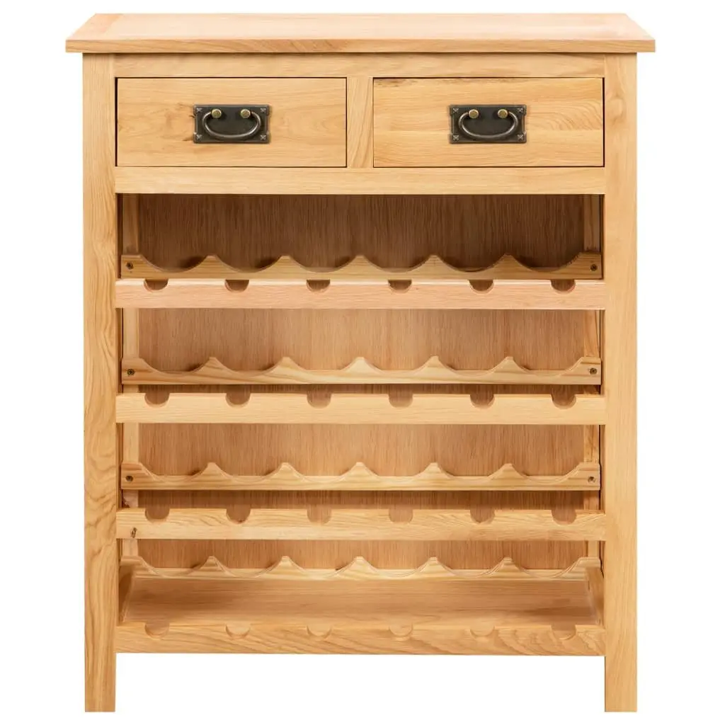 Solid Oak Wine Cabinet for Home Bar Storage