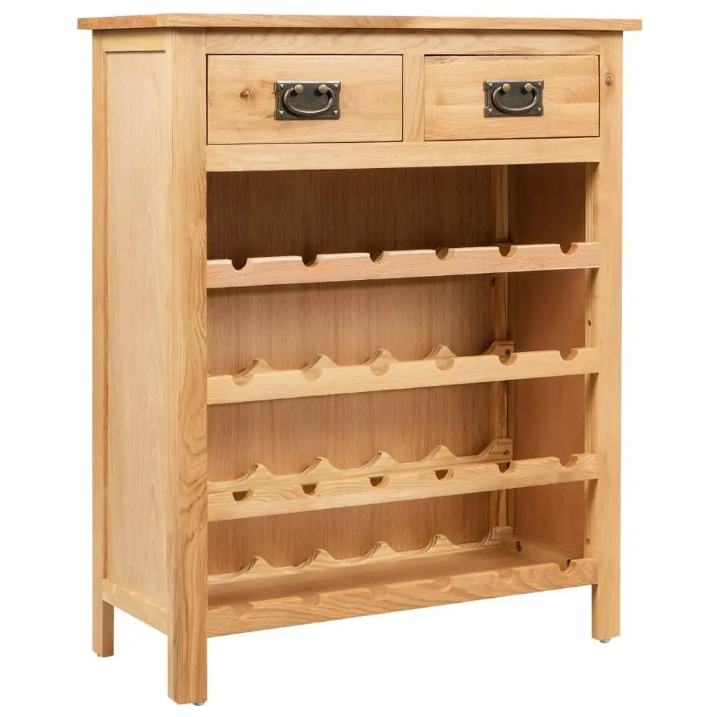Solid Oak Wine Cabinet for Home Bar Storage