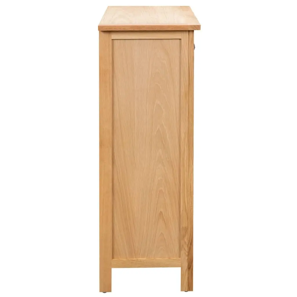 Solid Oak Wine Cabinet for Home Bar Storage