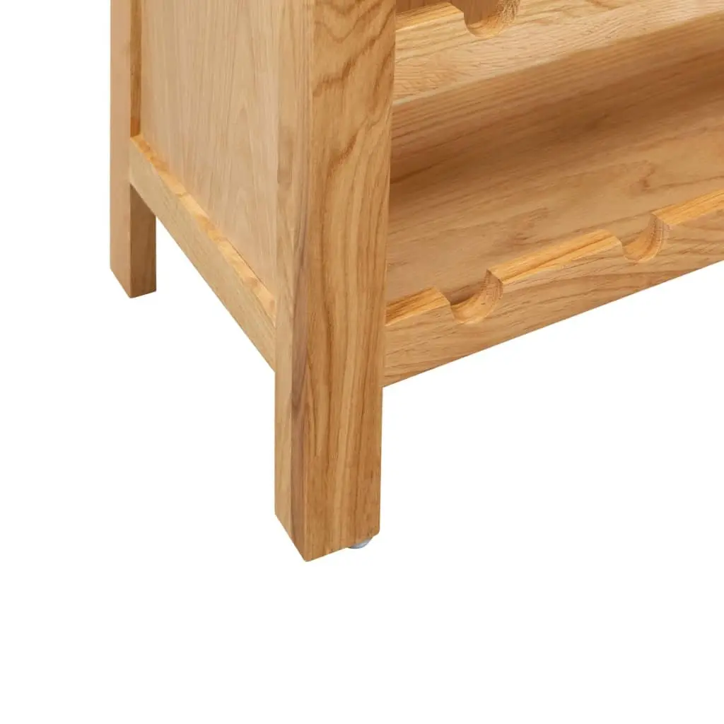 Solid Oak Wine Cabinet for Home Bar Storage
