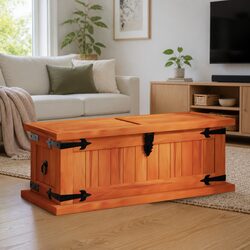 Storage Chest Solid Acacia Wood Brown Handmade 60x25x22cm Bedroom Living Room