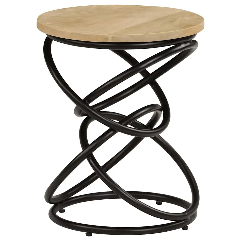 End Table Solid Mango Wood Brown Accent Side Living Room Furniture 40x50cm