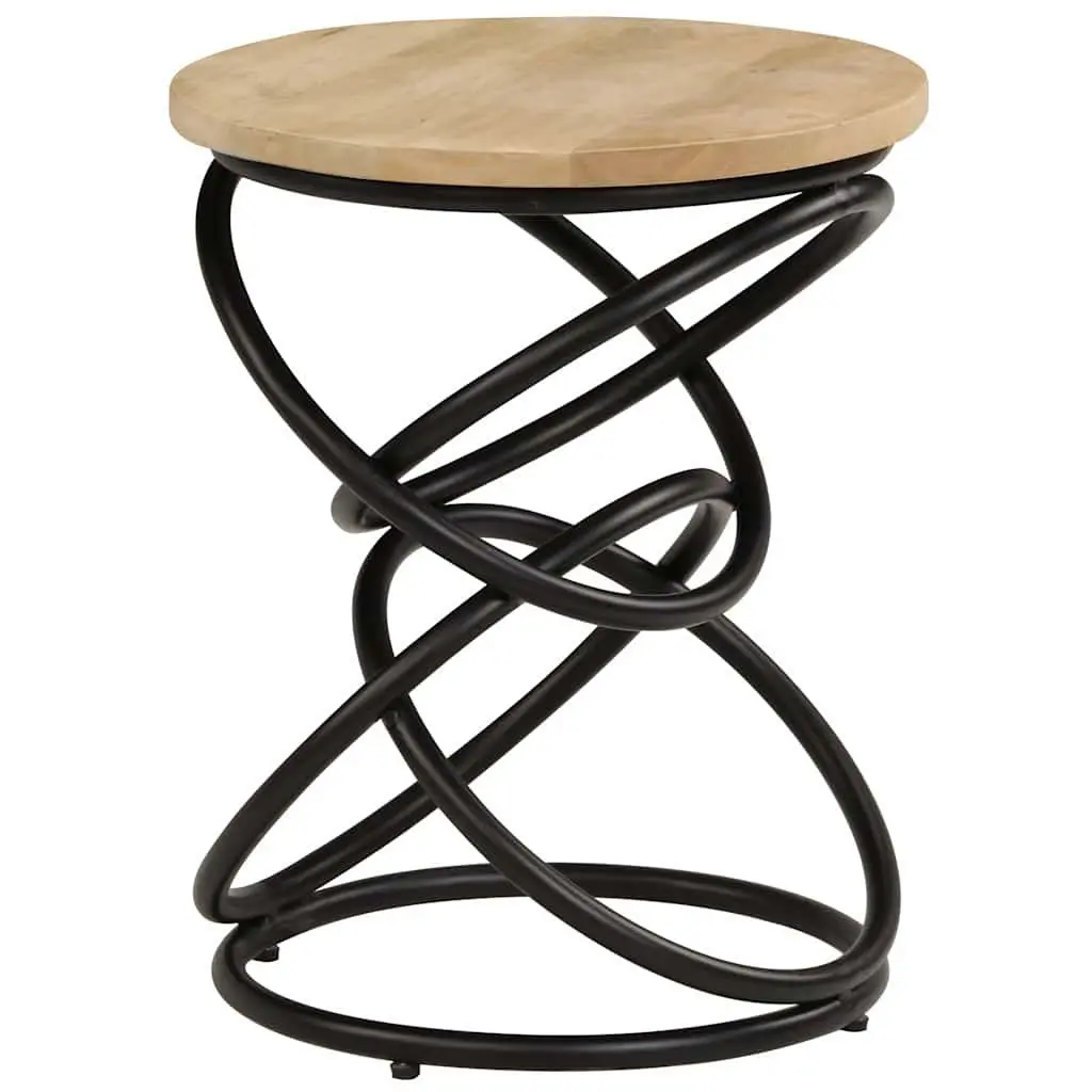 End Table Solid Mango Wood Brown Accent Side Living Room Furniture 40x50cm