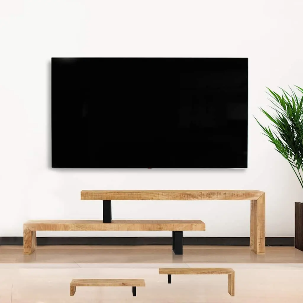 Solid Mango Wood TV Stand for Media Entertainment
