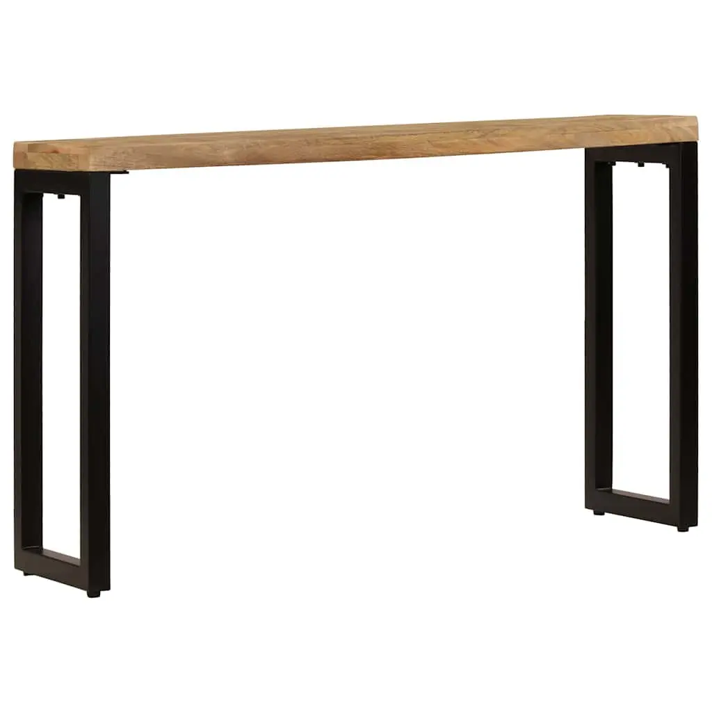 Solid Wood Mango Console Table with Steel Frame