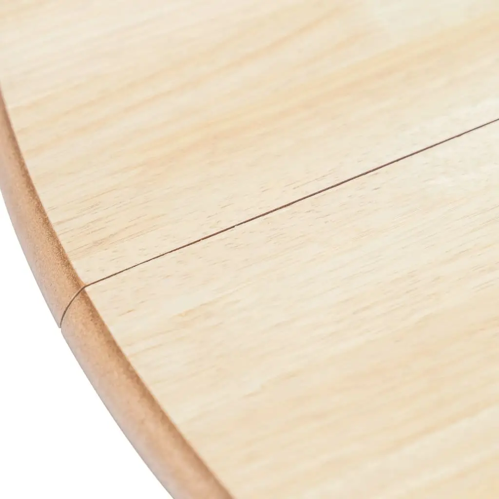 White and Brown Dining Table, 106cm Solid Wood