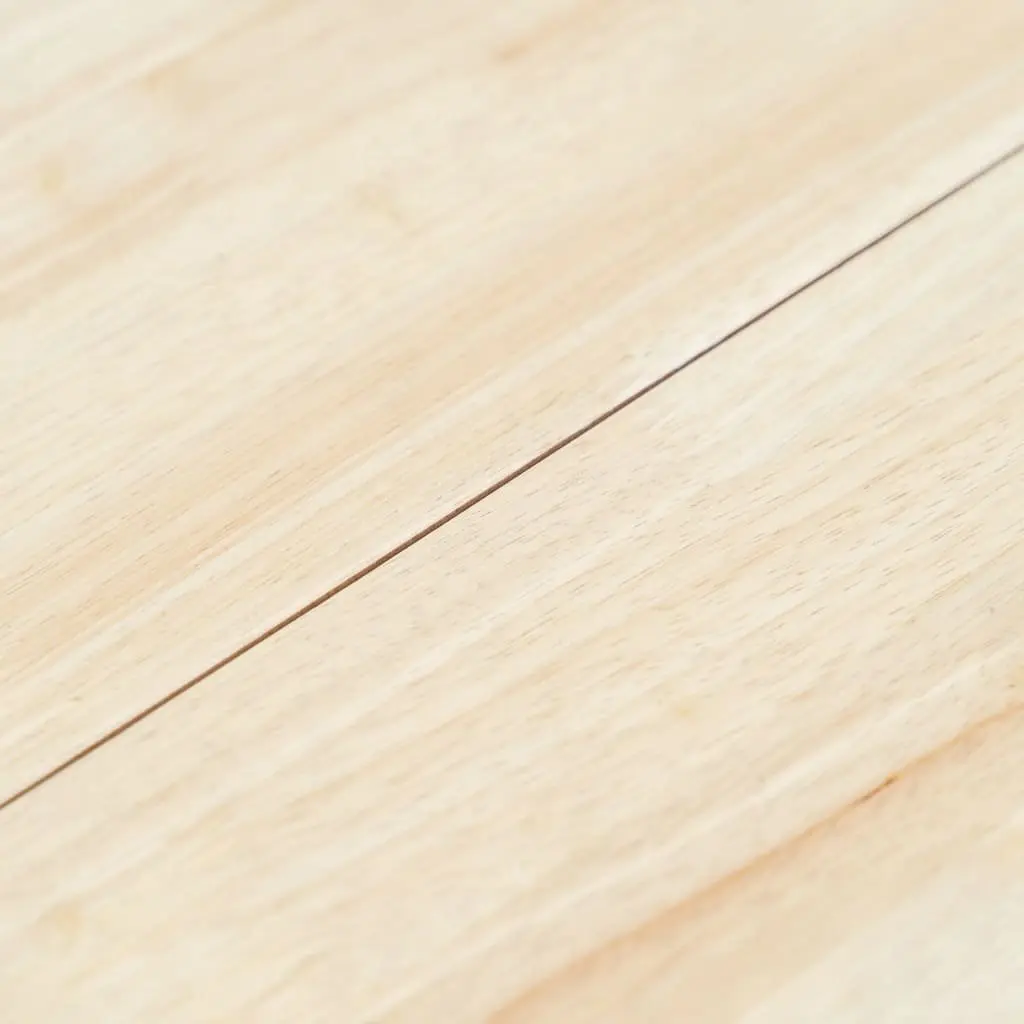 White and Brown Dining Table, 106cm Solid Wood
