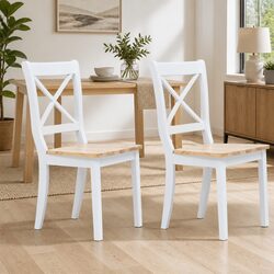 Elegant White Dining Chairs Set of 2 for Comfort